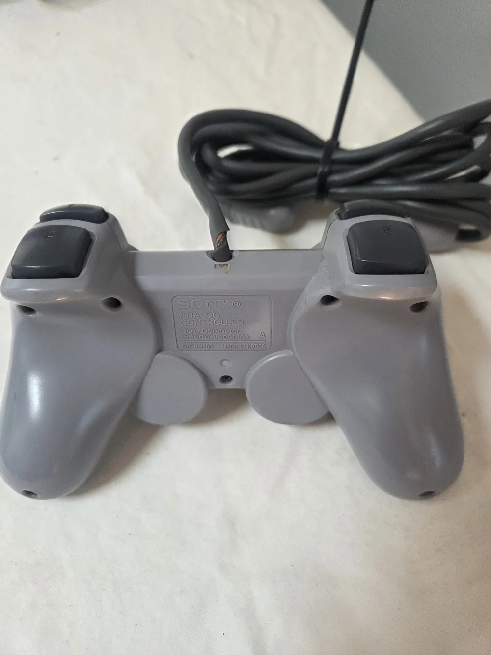 Official Sony PlayStation 1 / 2 PS1 Controller Grey Analog Dual Shock...